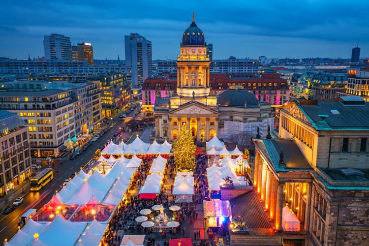 Mercado de Natal na Europa em Berlim, na Alemanha