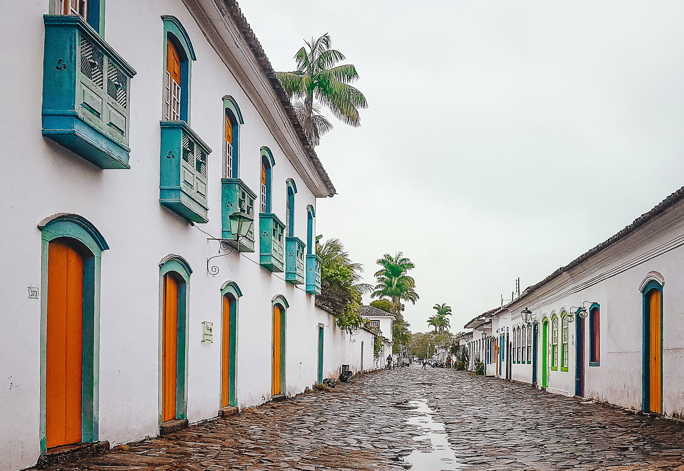 Casas em estilo colonial em Paraty, no Rio de Janeiro