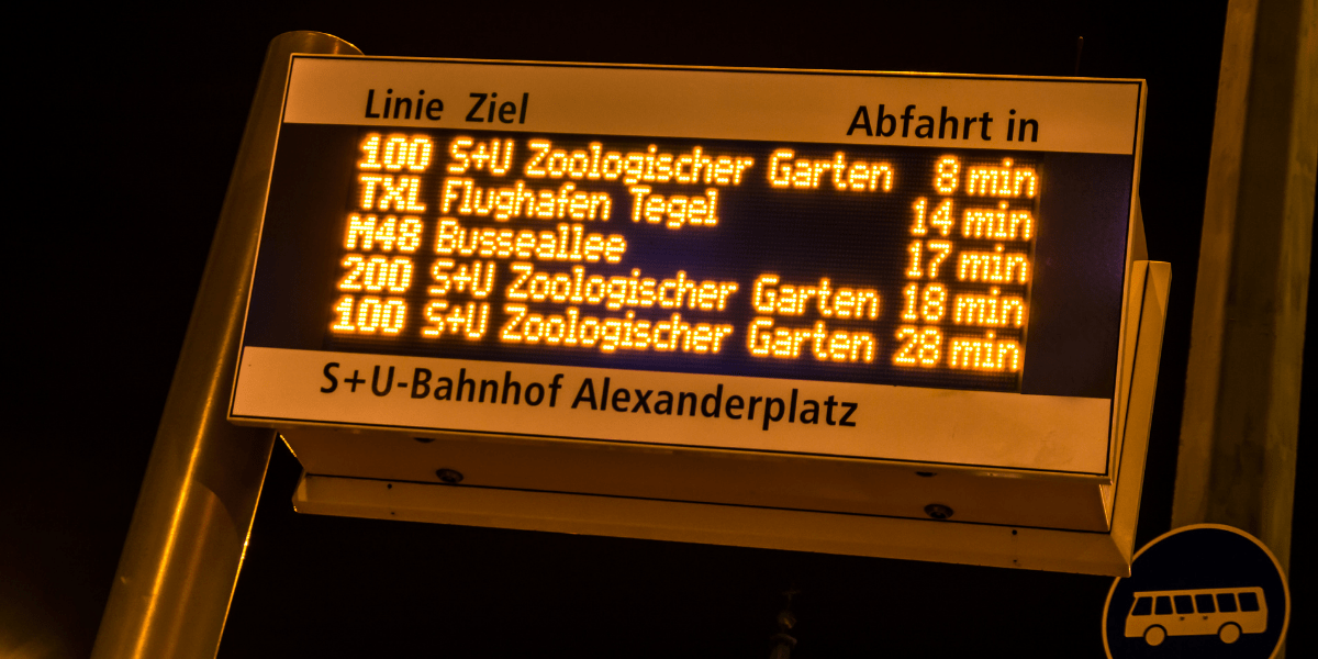 Ponto de ônibus em Berlim