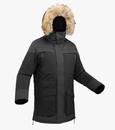 Casaco de neve masculino preto Quechua