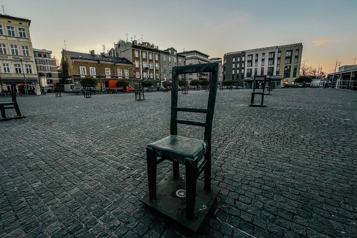 Praça dos Heróis em Cracóvia - Ghetto Heroes Square