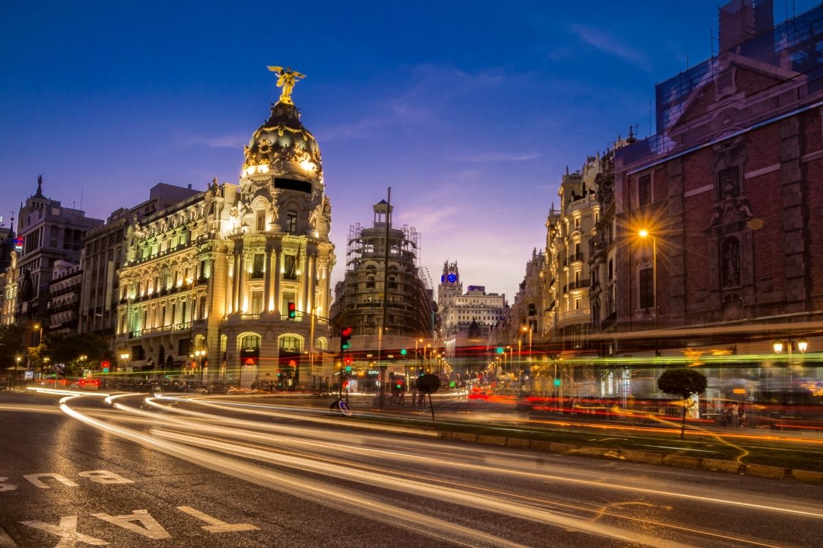 Gran Vía em Madri, na Espanha