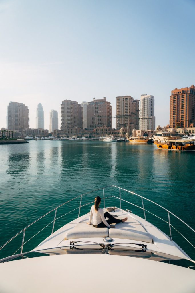 Barco em The Pearl, em Doha