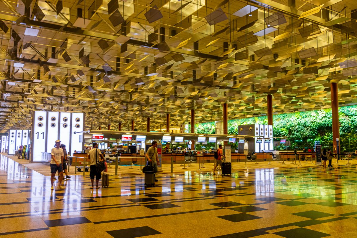 Área de check-in do Aeroporto de Singapura