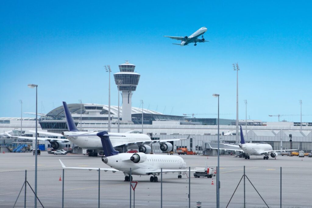 Pista de pouso e aterrissagem no Aeroporto de Munique