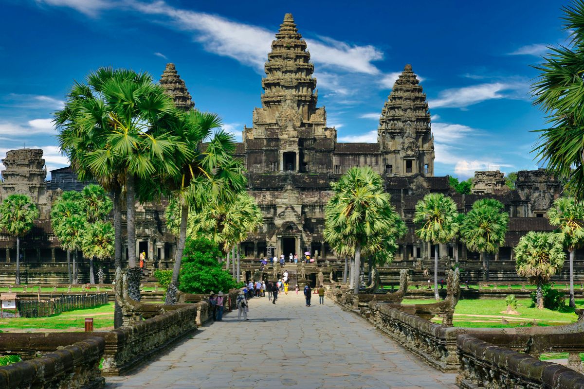 Templo de Angkor Wat em Siem Reap, Camboja