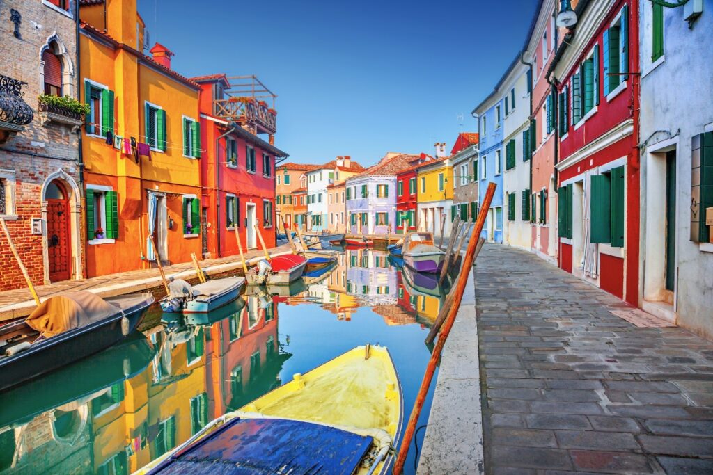 Casas coloridas na Ilha de Burano