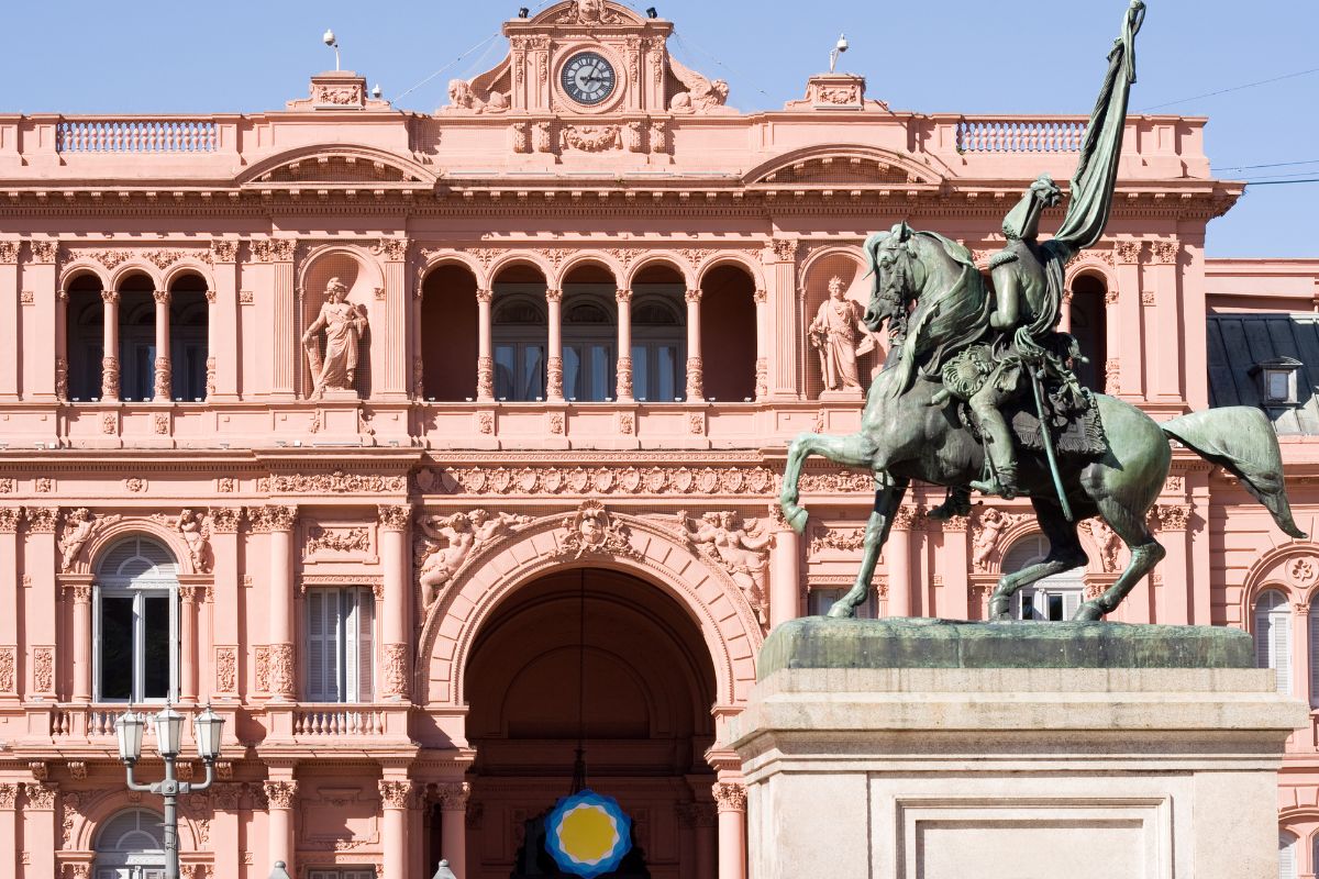 Fachada da Casa Rosada, sede do governo da Argentina