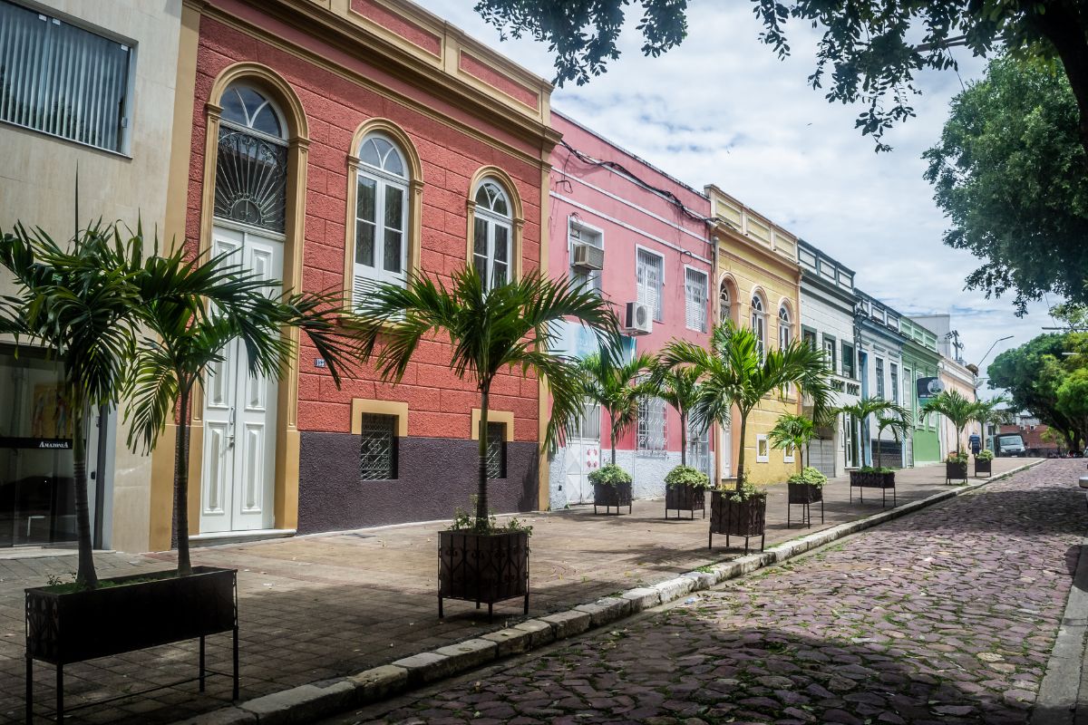 Casinhas do centro histórico de Manaus