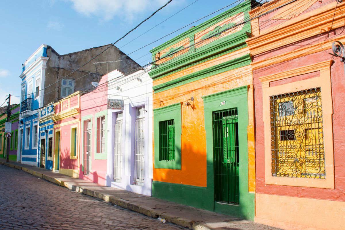 Casas coloniais coloridas do centro histórico de Olinda