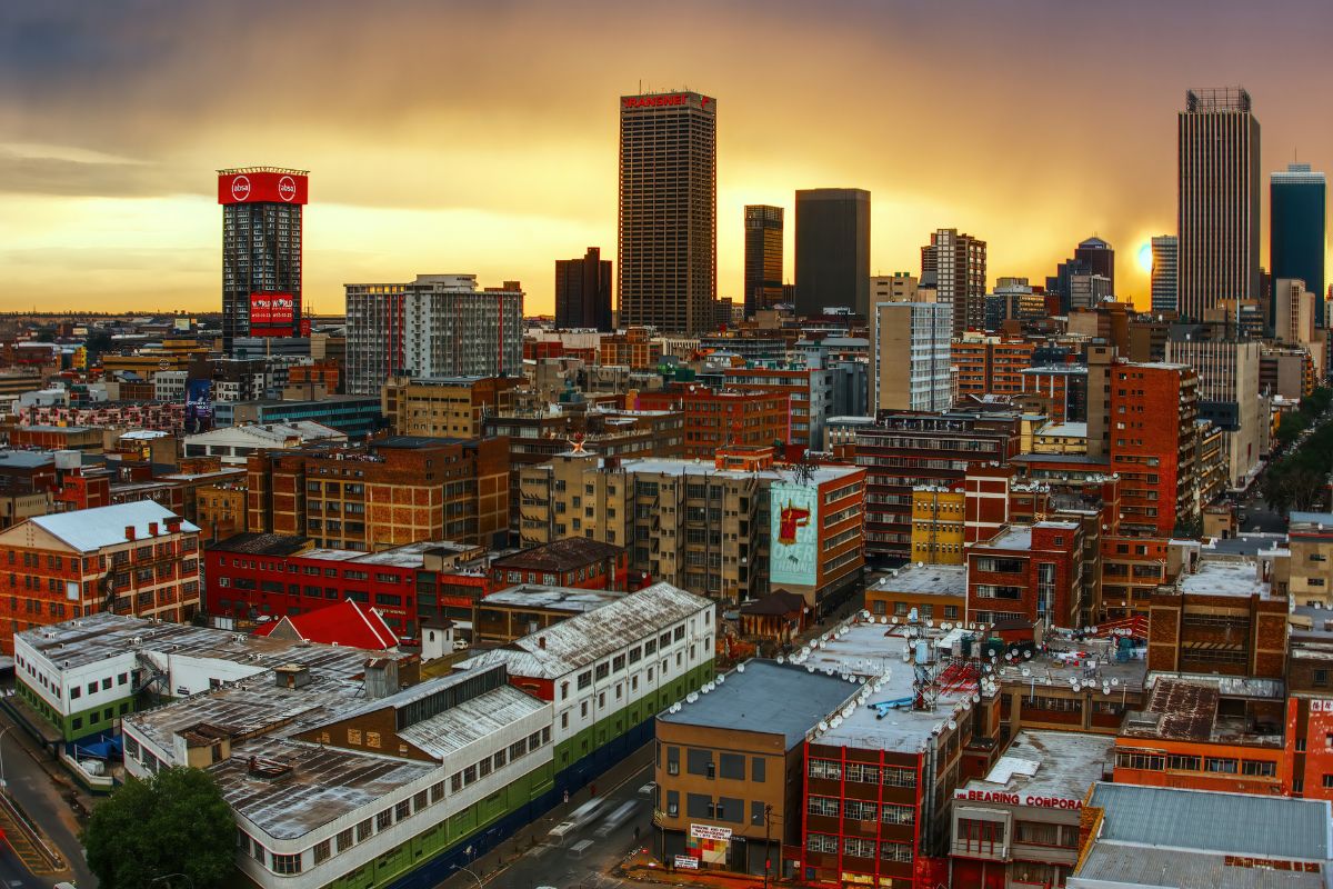 Panorama do centro histórico de Joanesburgo