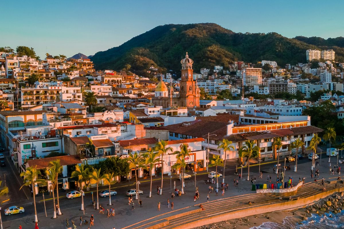 Panorama do centro histórico de Puerto Vallarta