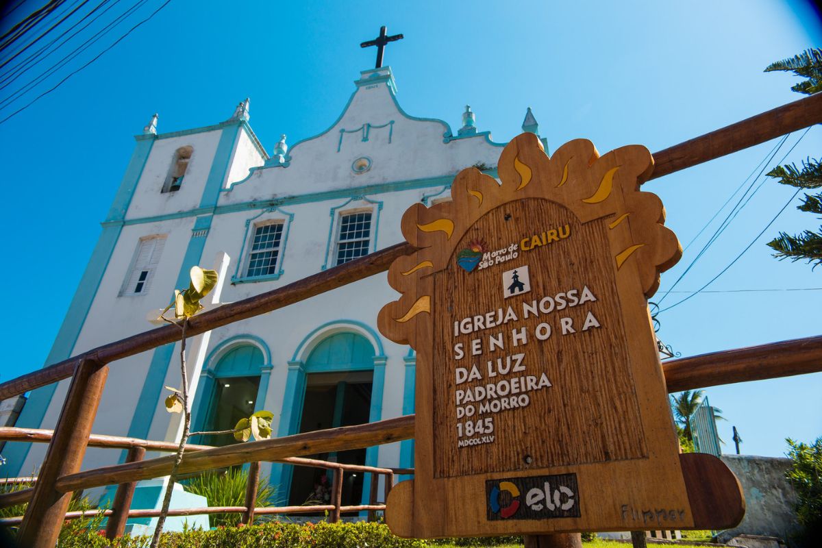 Igreja Nossa Senhora da Luz, no centro de Morro de São Paulo