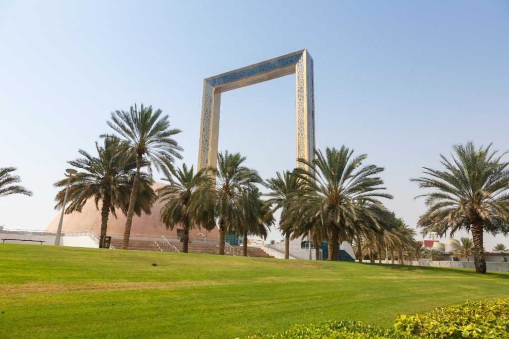 Dubai Frame visto do Zabeel Park