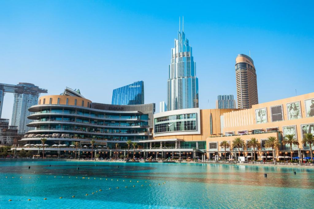Dubai Mall visto do Burj Lake