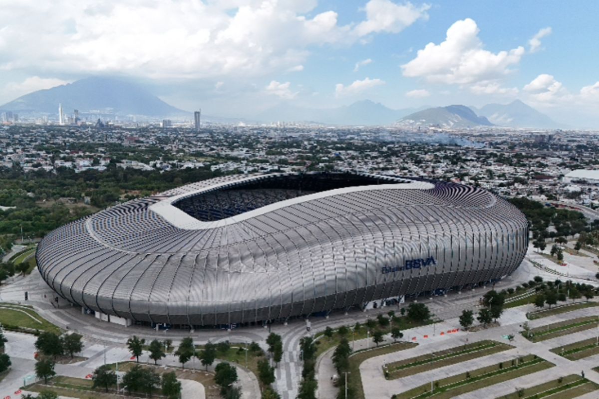 Panorâma do estádio de Monterrey, no México