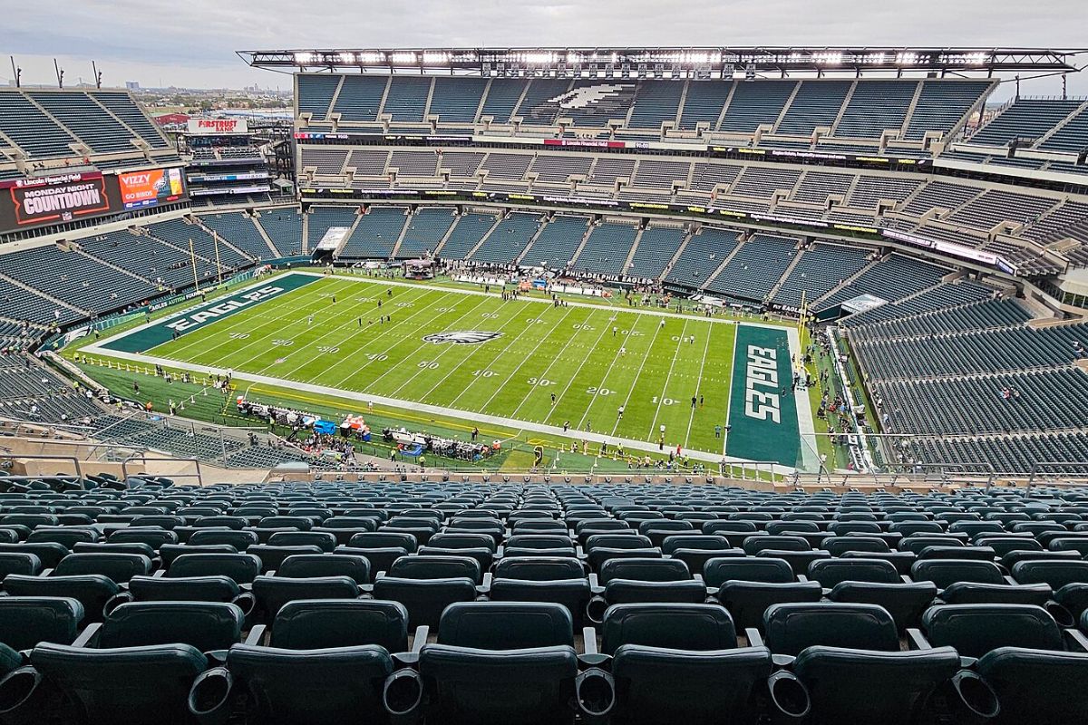 Panorâma do estádio da Copa do Mundo 2026 na Filadélfia