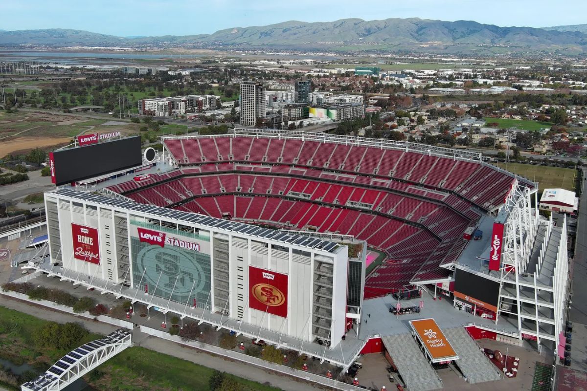 Panorâma do estádio sede da Copa do Mundo 2026 em San Francisco Bay