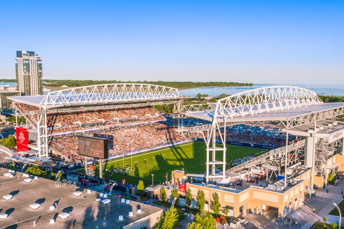 Panorâma do estádio de futebol em Toronto, Canadá