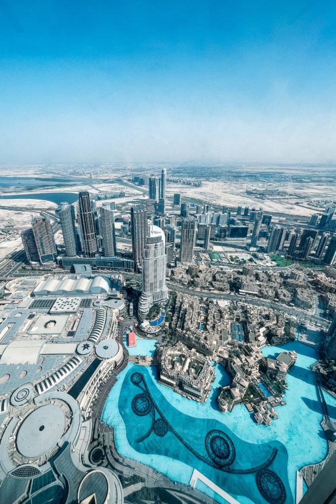 Fonte de Dubai vista do BUrj Khalifa