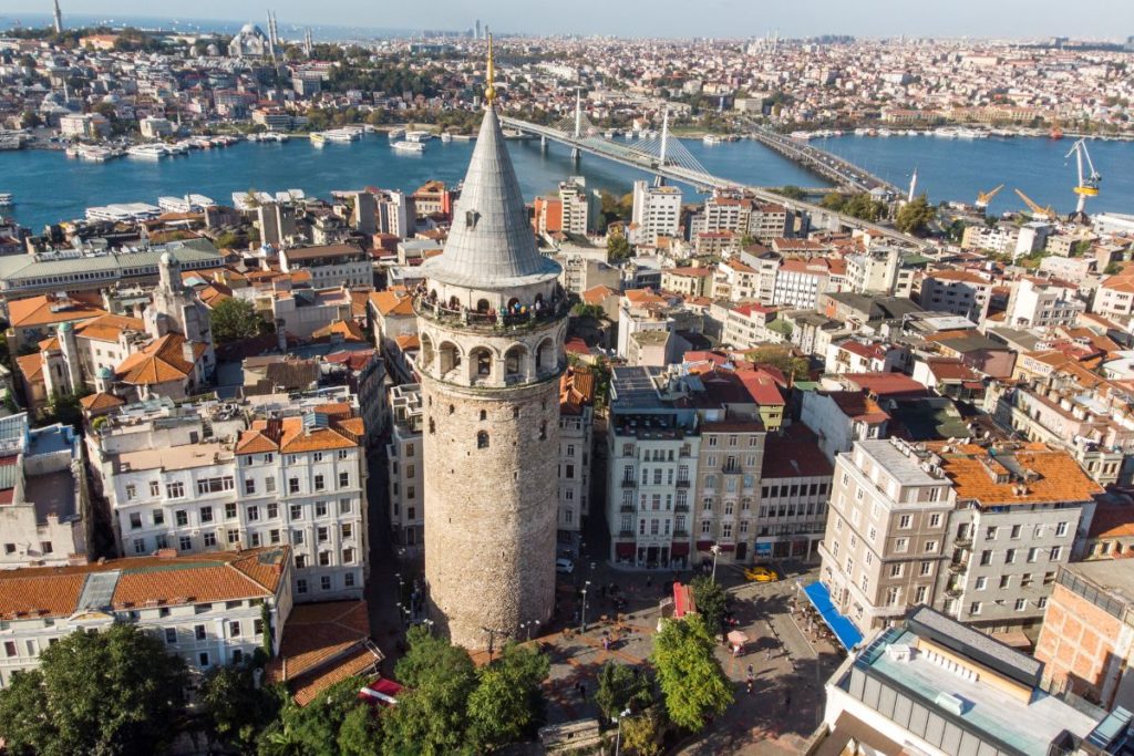 Bairro de Gálata em Istambul, na Turquia