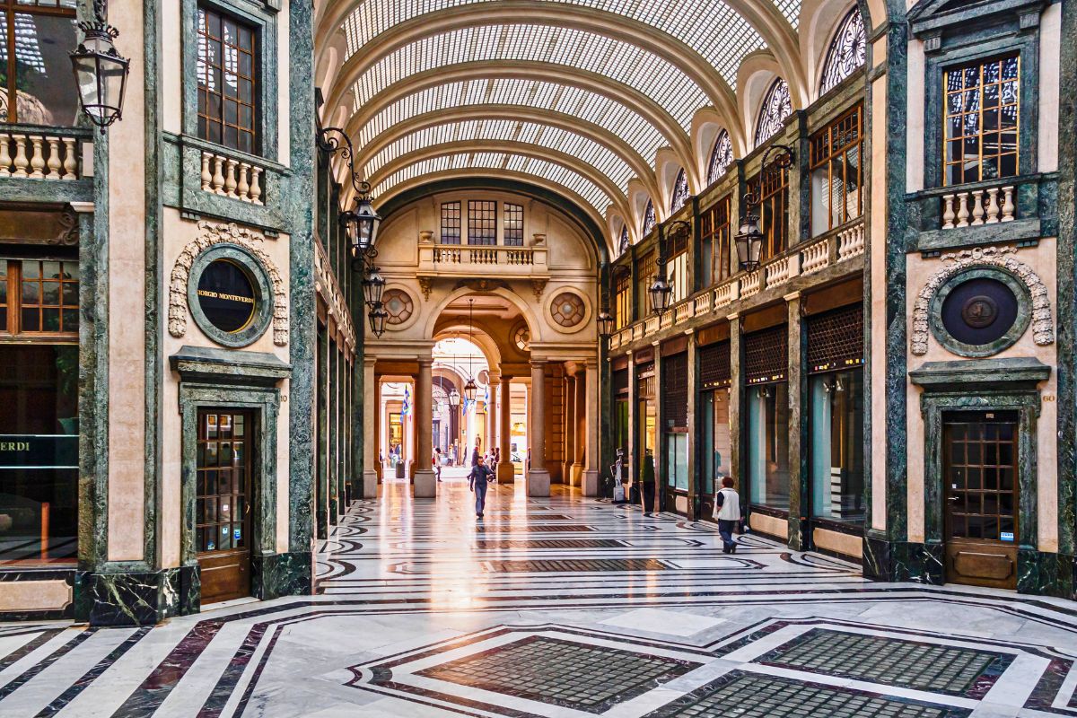 Galeria do centro histórico de Turim