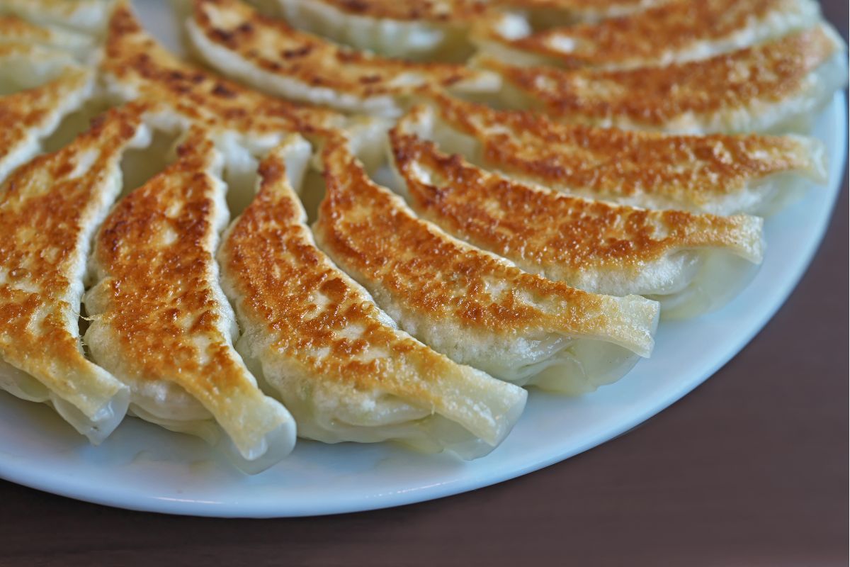 Prato com gyozas