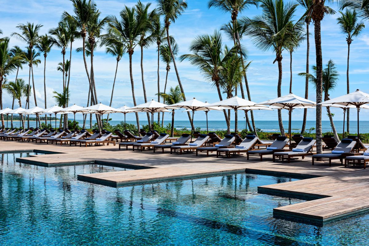 Piscina de hotel em Trancoso, Sul da Bahia