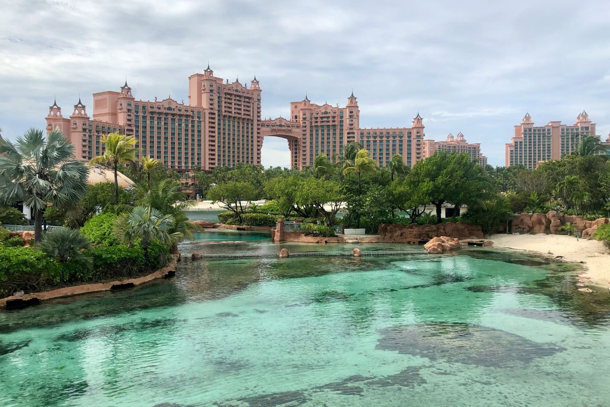 Fachada do Atlantis Hotel, nas Bahamas