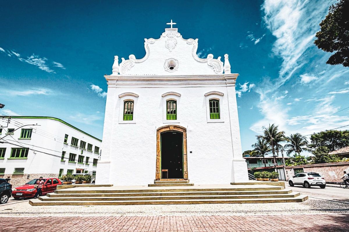 Fachada da Igreja do Rosário, em Vila Velha