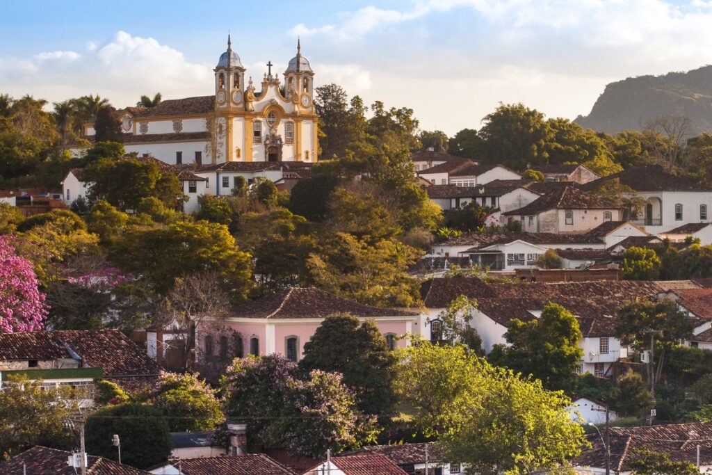 Vista panorâmica da Igreja Matriz de Santo Antônio, em Tiradentes