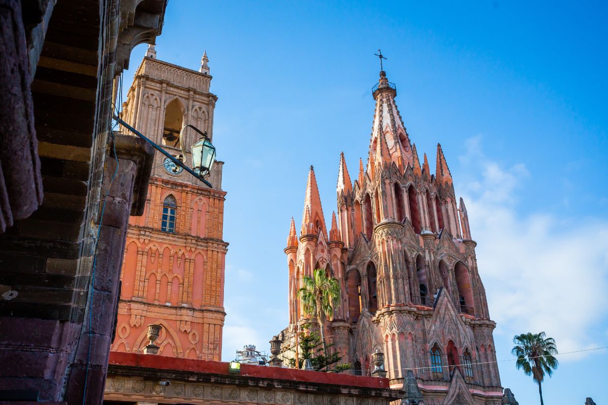Detalhes da igreja de San Miguel de Allende, no México
