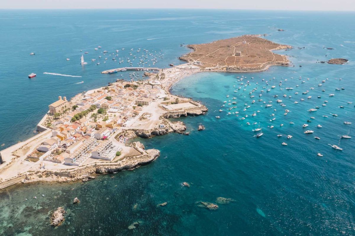 Panorama da Ilha de Tabarca, em Alicante