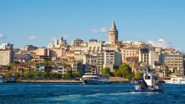 Bairro Karaköy em Istambul, na Turquia