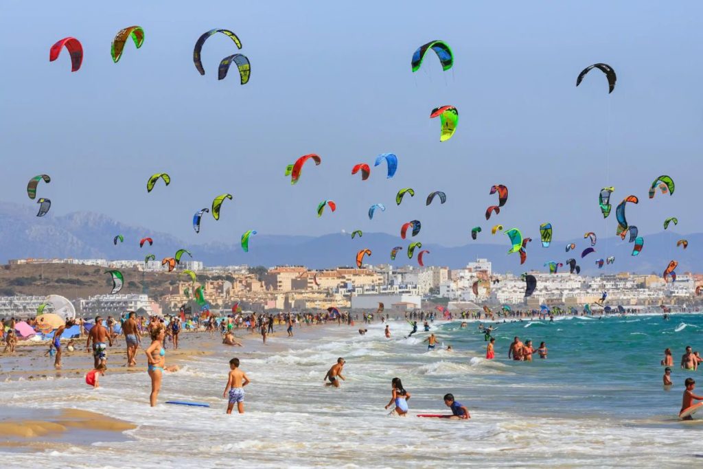 Kitesurf em Tarifa, na Espanha