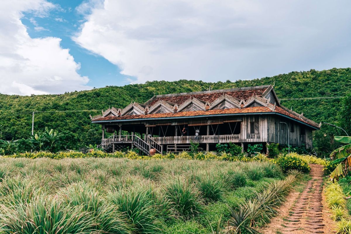 Sede da fazenda de pimenta La Plantation, em Kampot