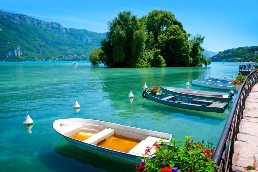 Barcos no Lago de Annecy