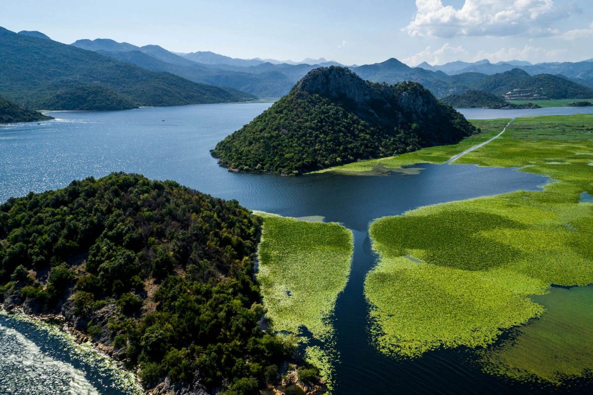 Panorâma do Lago Shkodër, na Albânia