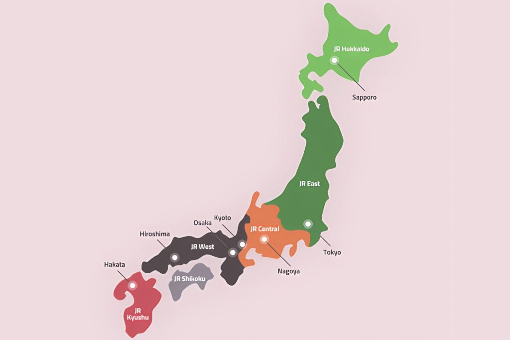 Regiões da JR no Japão