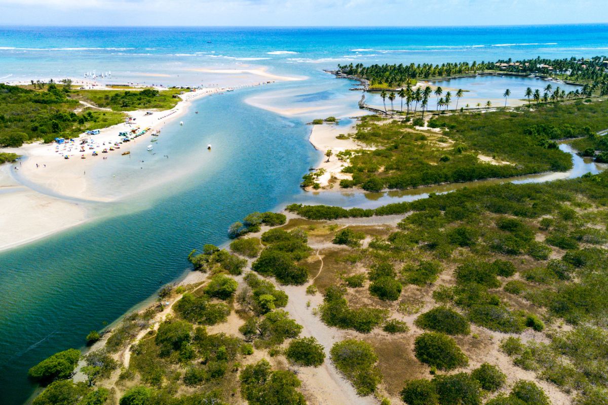 Panorama da do Pontal de Maracaípe, em Pernambuco