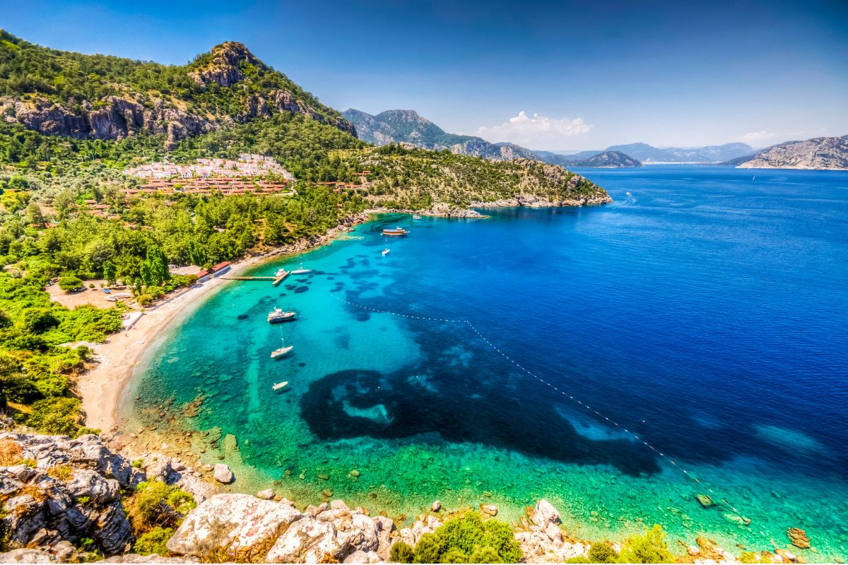 Praia em Marmaris na Turquia