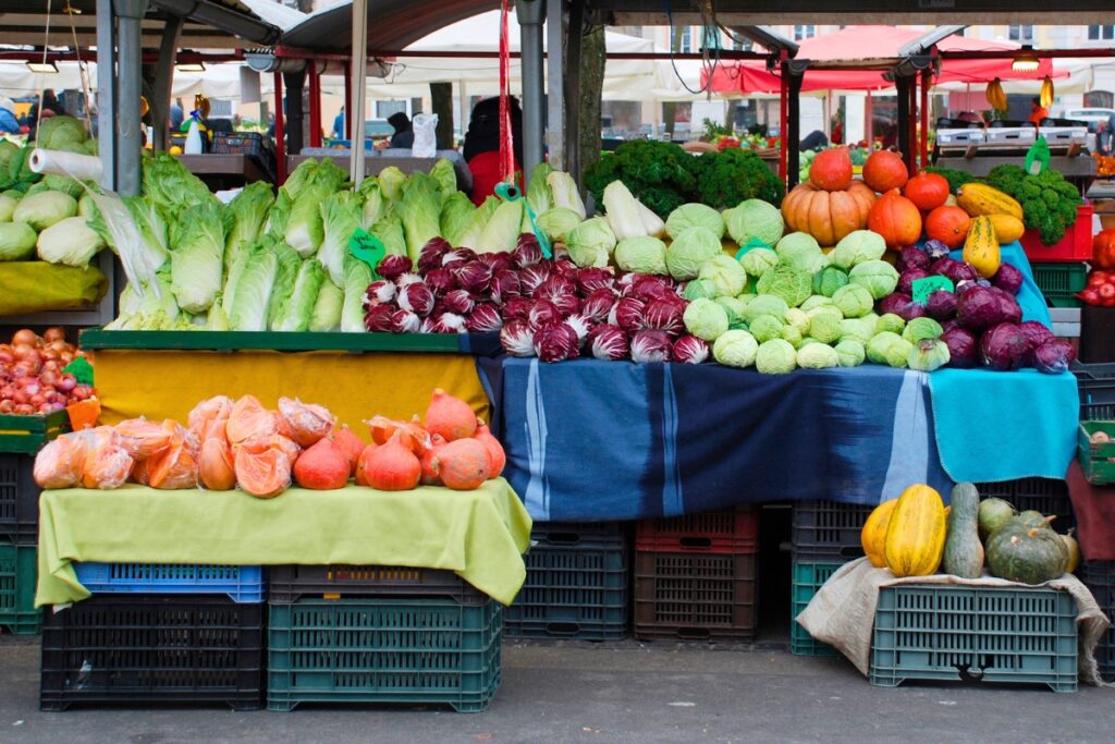 Barracas no Mercado Central de Liubliana