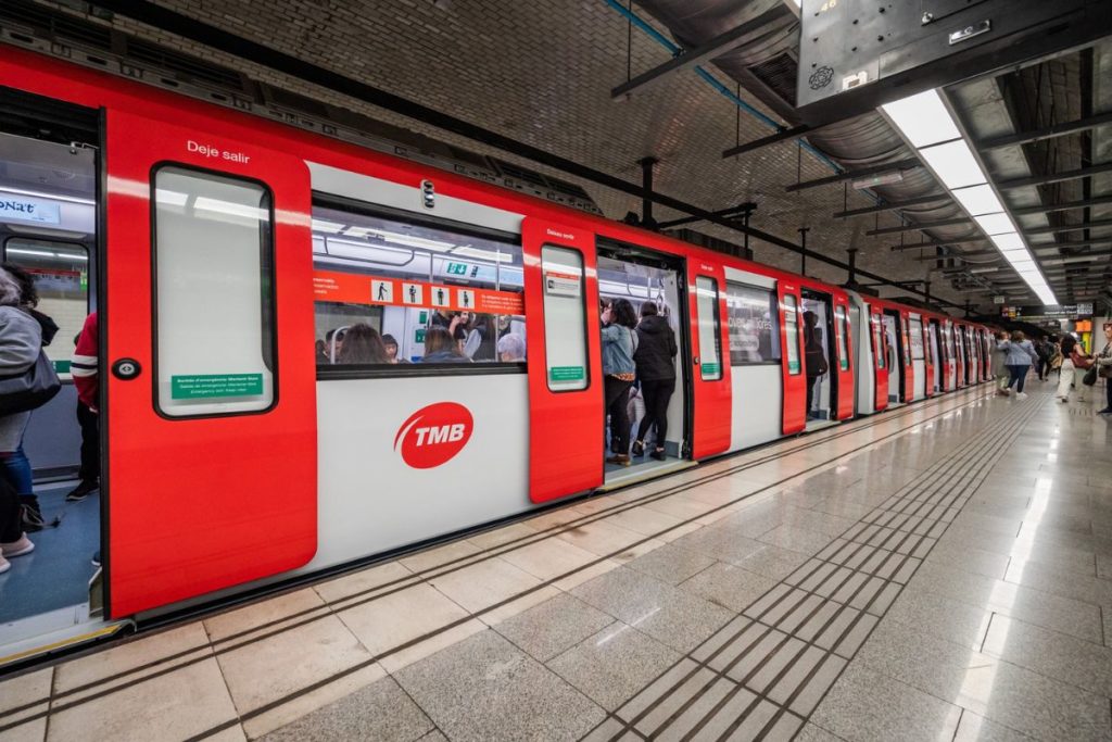 Estação de metrô em Barcelona