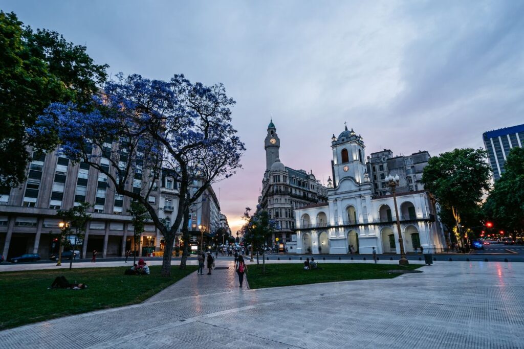 Plaza de Mayo no Microcentro de Buenos Aires