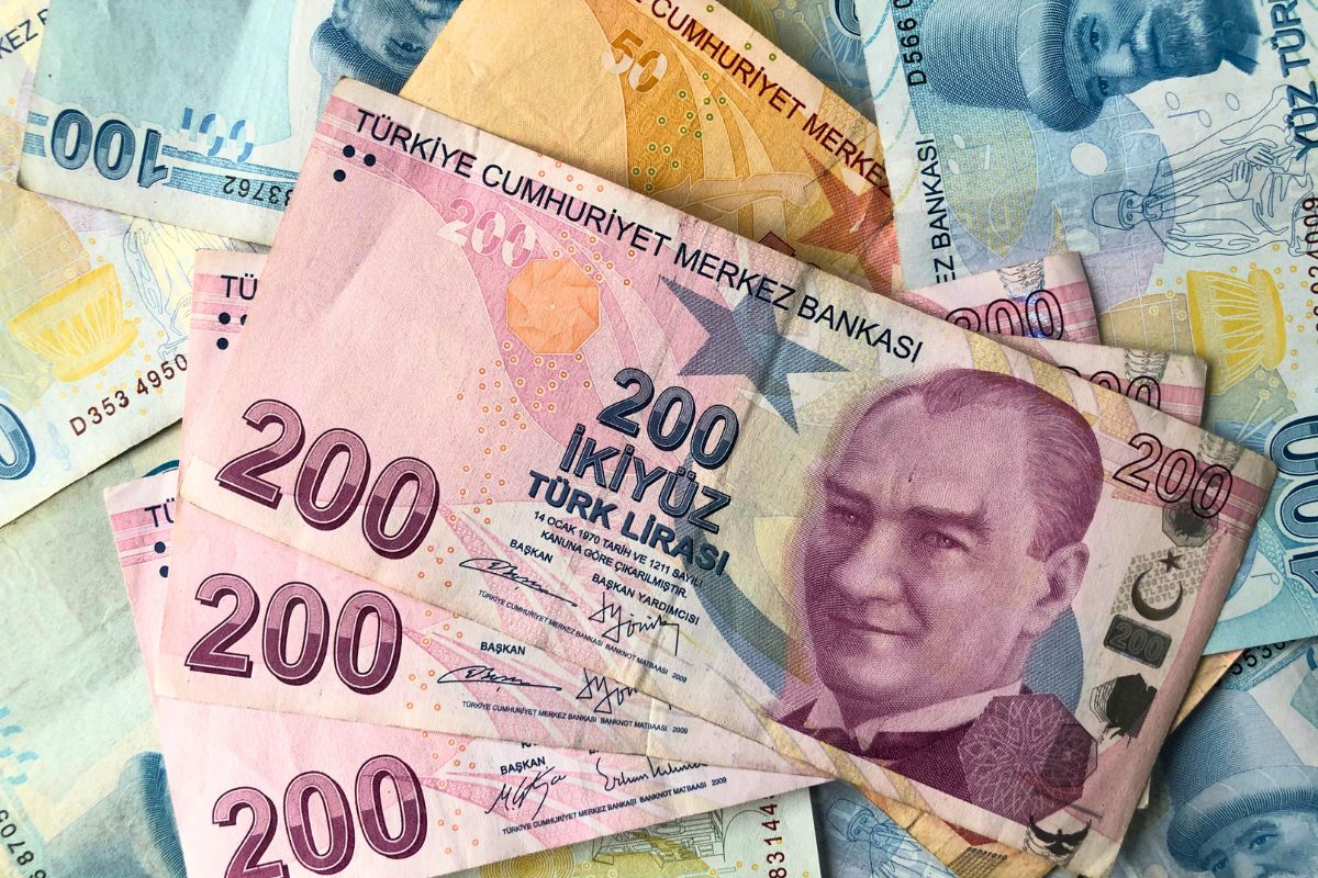 Notas da moeda da Turquia