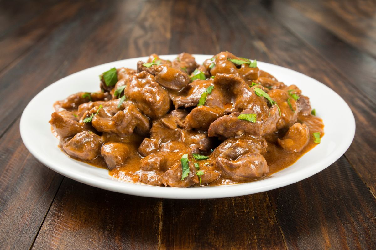 Prato de moela, uma comida típica de Portugal