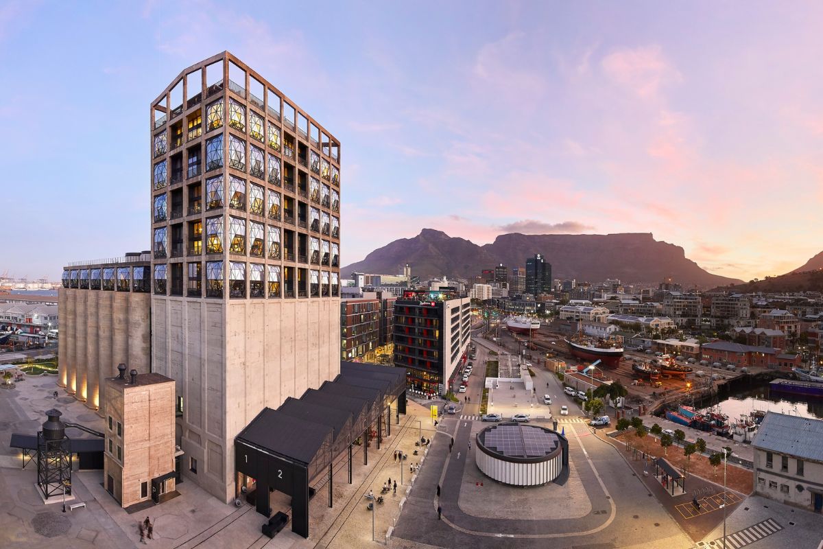 Moderno edifício do Zeitz Museum of Contemporary Art Africa