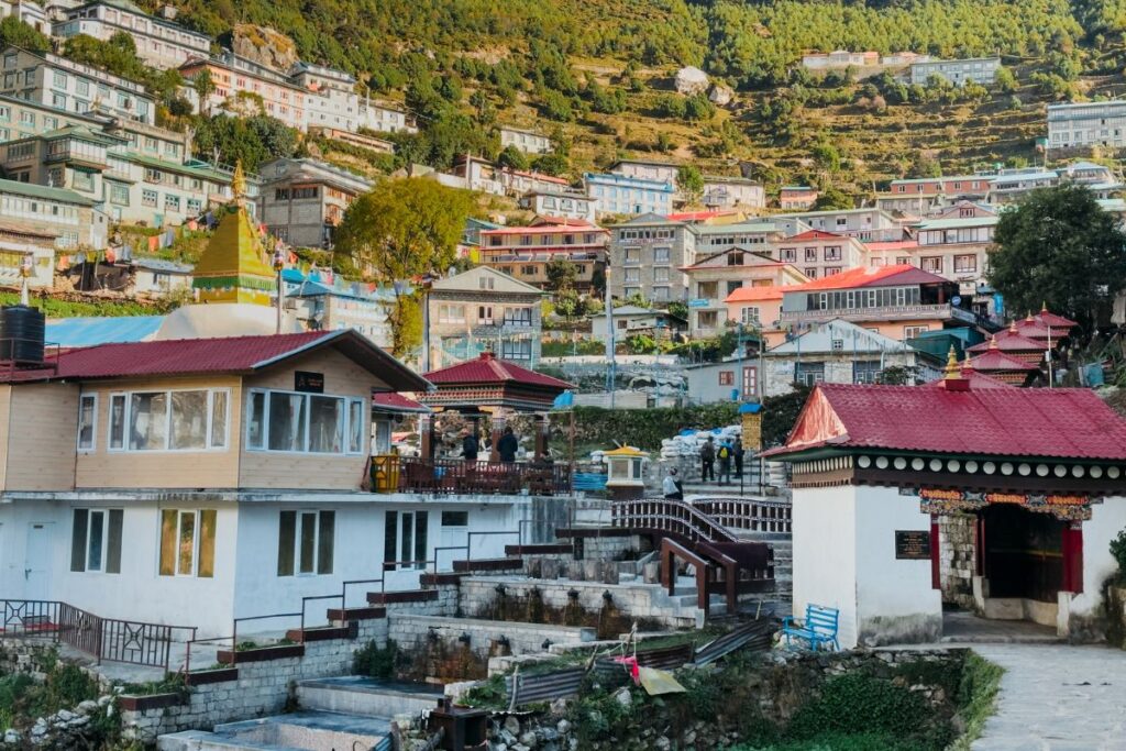 Vista panorâmica de Namche Bazaar, no Nepal