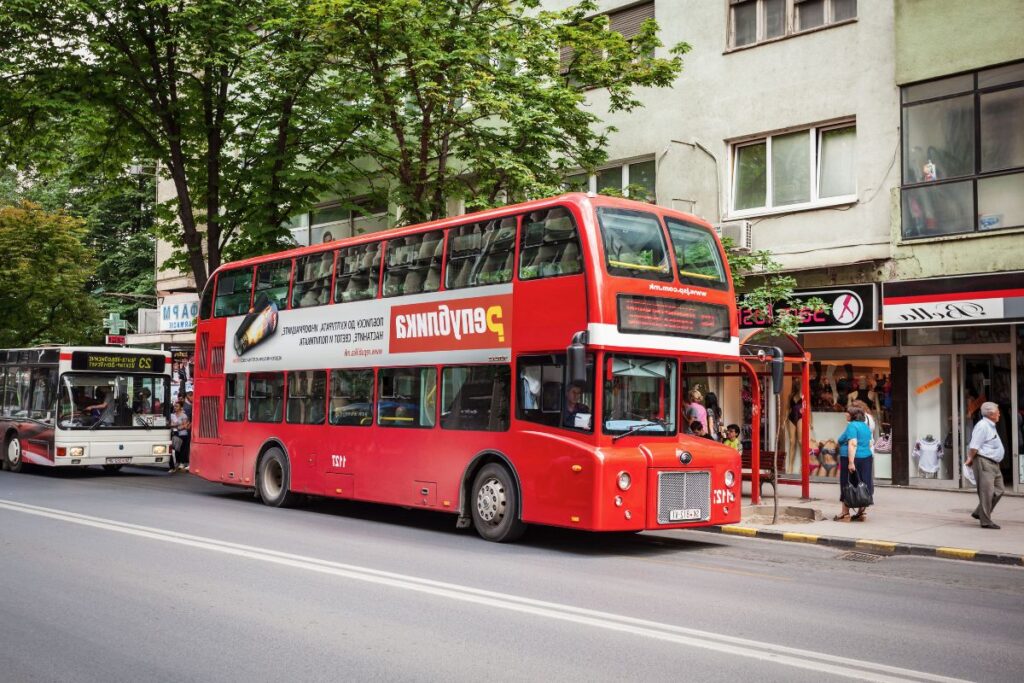 Ônibus do transporte público de Skopje