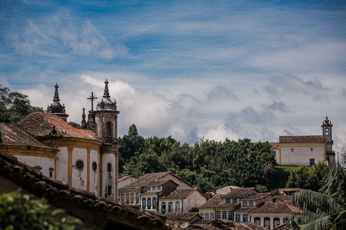 Vista panorâmica de Ouro Preto, em Minas Gerais
